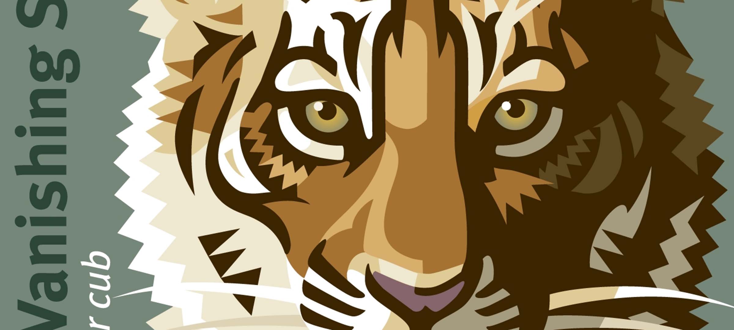 Tiger stamp detail